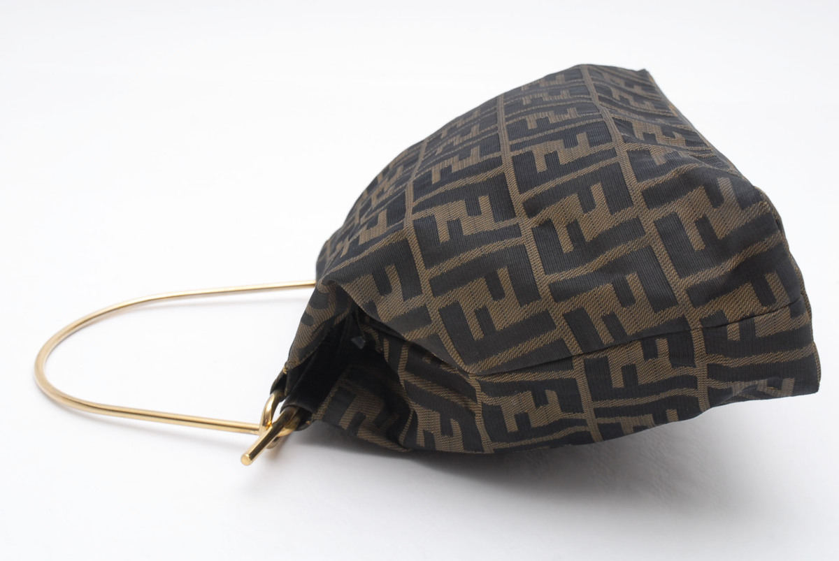1円 FENDI フェンディ ズッカ柄 キャンバス ワンハンドル ハンドバッグ