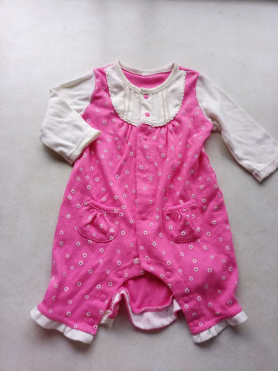 サイズ70 ロンパース カバーオール ピンク 白 赤ちゃん 女の子 半年 0歳 長袖 ロンパース一般 売買されたオークション情報 Yahooの商品情報をアーカイブ公開 オークファン Aucfan Com