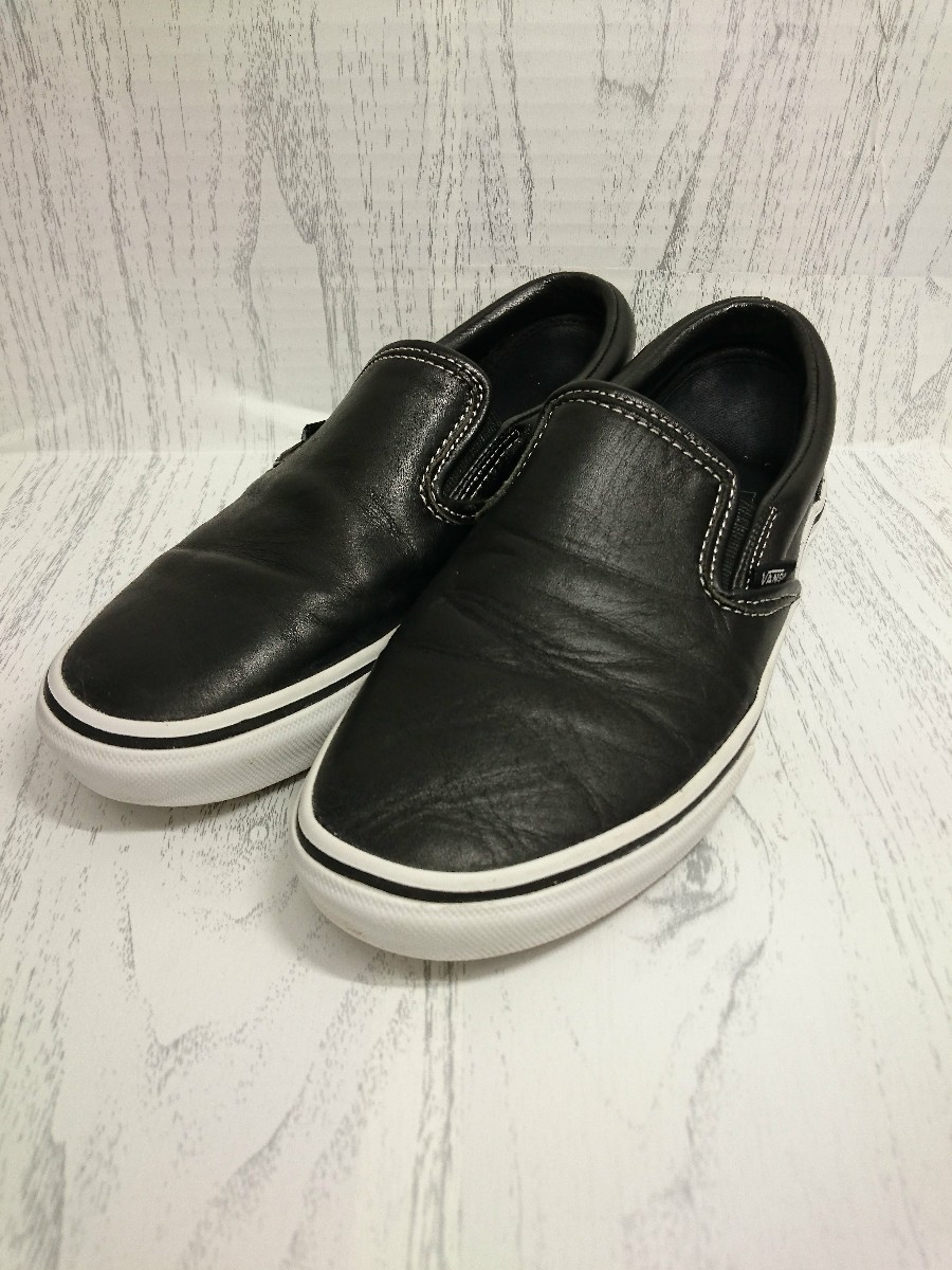  VANS VANS/バンズ/SLIP ON LEATHER/スリッポンレザー/ローカットスニーカー/26.5cm/BLK(26.5cm)｜売買されたオークション情報、yahooの商品情報をアーカイブ公開 - オークファン 26.5cm