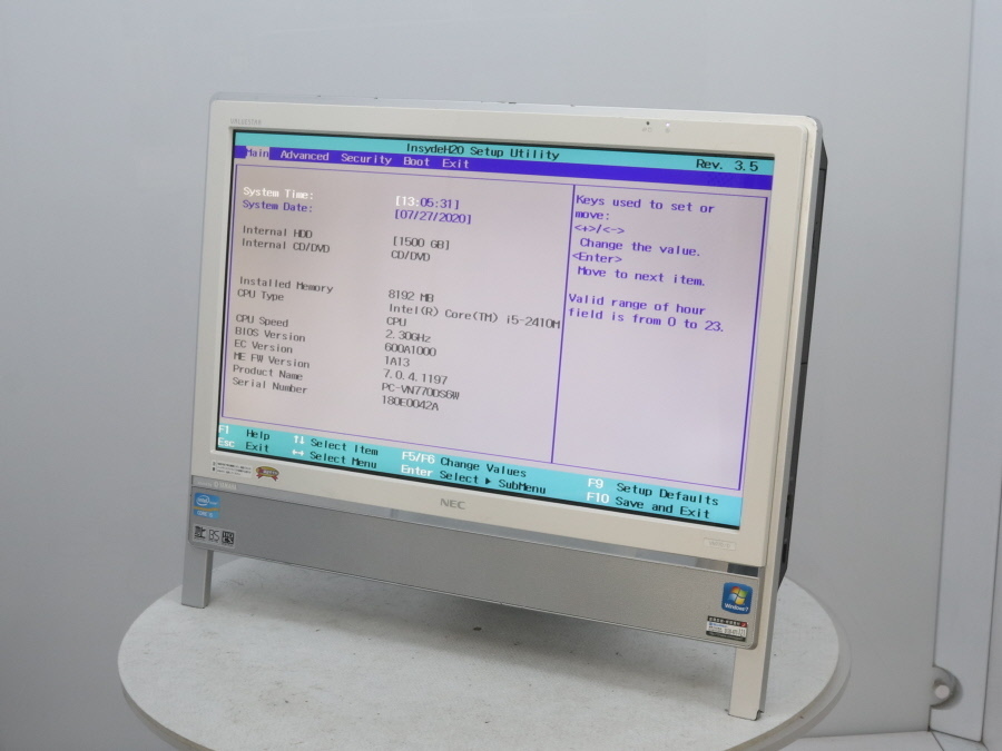 NEC PC-VN770DS6W VALUESTAR VN770/D Core i5-2410M 2.30GHz 8 GB 1500 