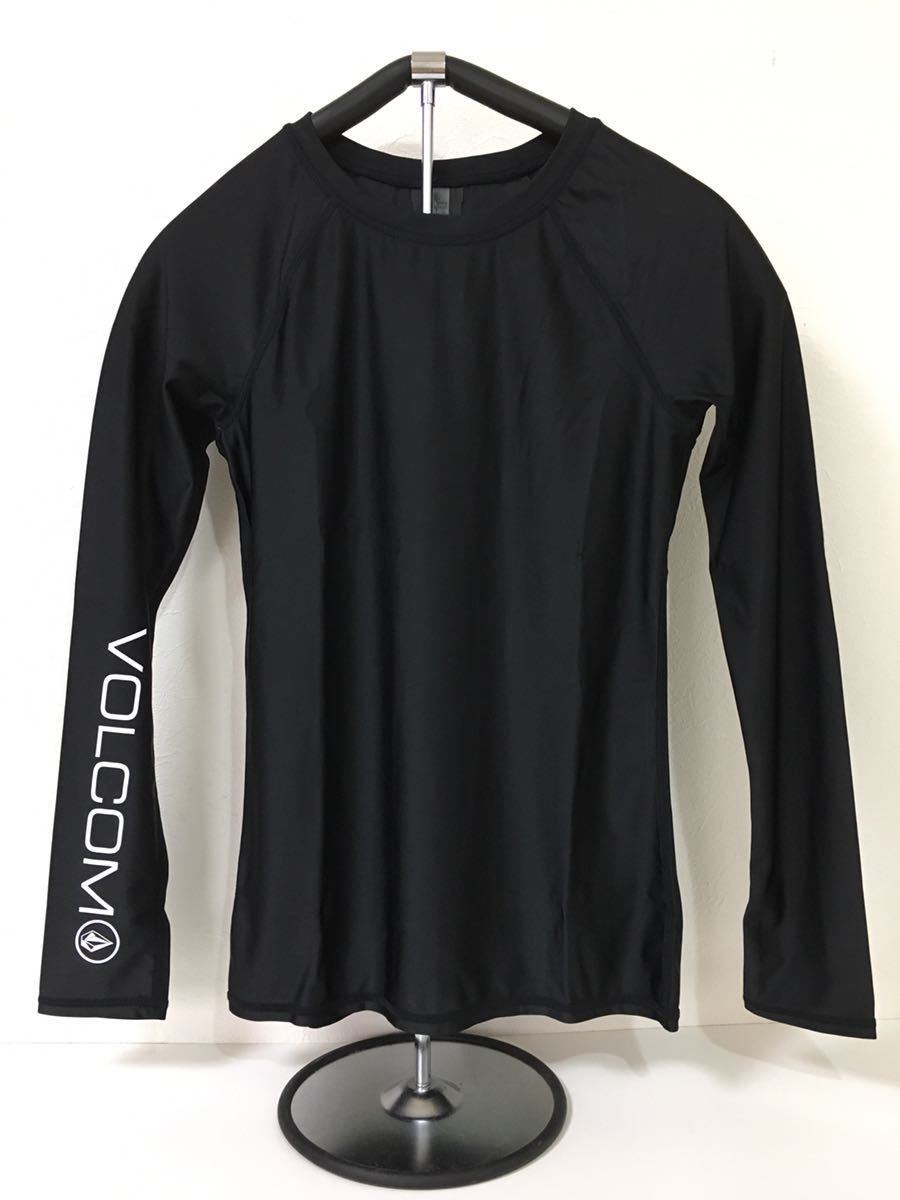 VOLCOM GIRL'S ボルコム O0312001BLK レディース Sサイズ 10号 長袖ラッシュガード 日焼け対策 ブラック色 ヴォルコム 新品 即決 送料無料