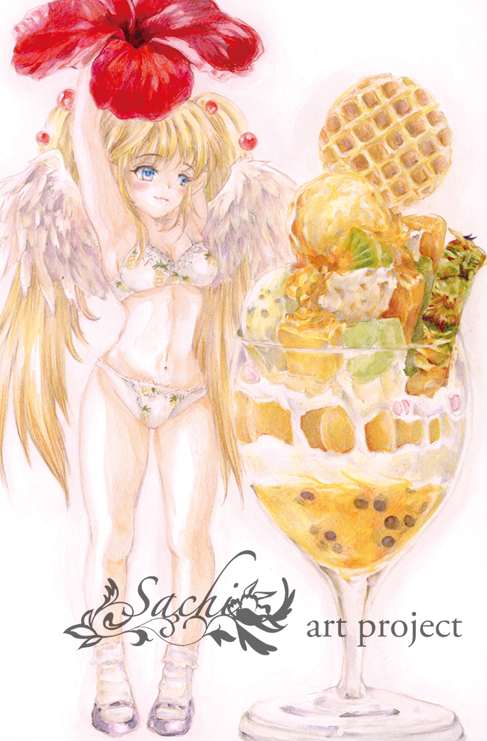 手書き アナログ イラスト 天使と創るマンゴーパフェ サイズ オリジナル 創作 水彩 色鉛筆 同人 手描き アート 天使 手描きイラスト 売買されたオークション情報 Yahooの商品情報をアーカイブ公開 オークファン Aucfan Com
