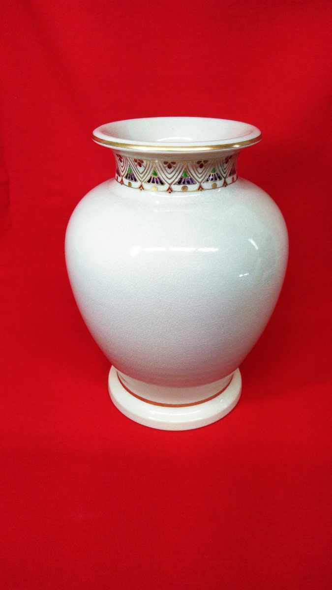 日本伝統』薩摩焼 金彩色絵松鷹花鳥紋 花瓶【高26cm】煎茶道具 骨董品