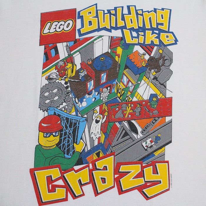 2026，正規品 90s ビンテージ オリジナル 1995年 LEGO レゴ ブロック プロモ Tシャツ 表記 L ホワイト(イラスト、キャラクター)｜売買されたオークション情報、yahooの商品情報をアーカイブ公開 - オークファン Lサイズ