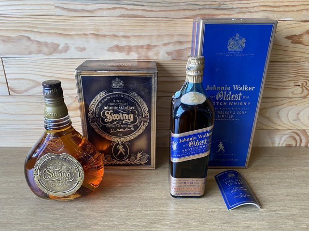 【人気セール，最新作】 未開栓/Johnnie Walker/ジョニーウォーカー/2本セット/Oldest/Swing/ウイスキー/各750ml(スコッチ)｜売買されたオークション情報、yahooの商品情報をアーカイブ公開 - オークファン スコッチ