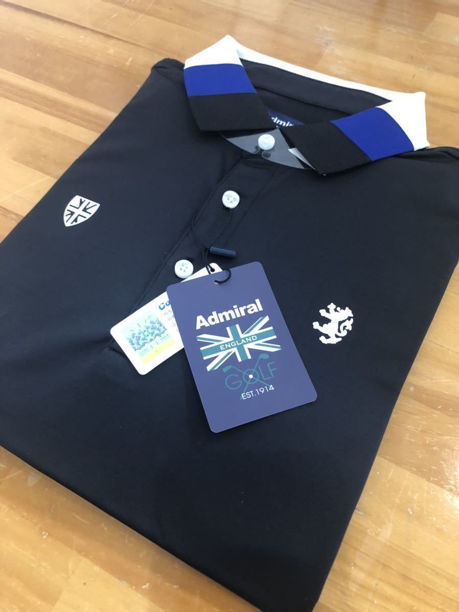 新作登場，セール 定価13750円 Admiral GOLF アドミラルゴルフ トリコロール襟 半袖 ポロシャツ メンズ M ADMA903 ブラック(シャツ)｜売買されたオークション情報、yahooの商品情報をアーカイブ公開 - オークファン シャツ