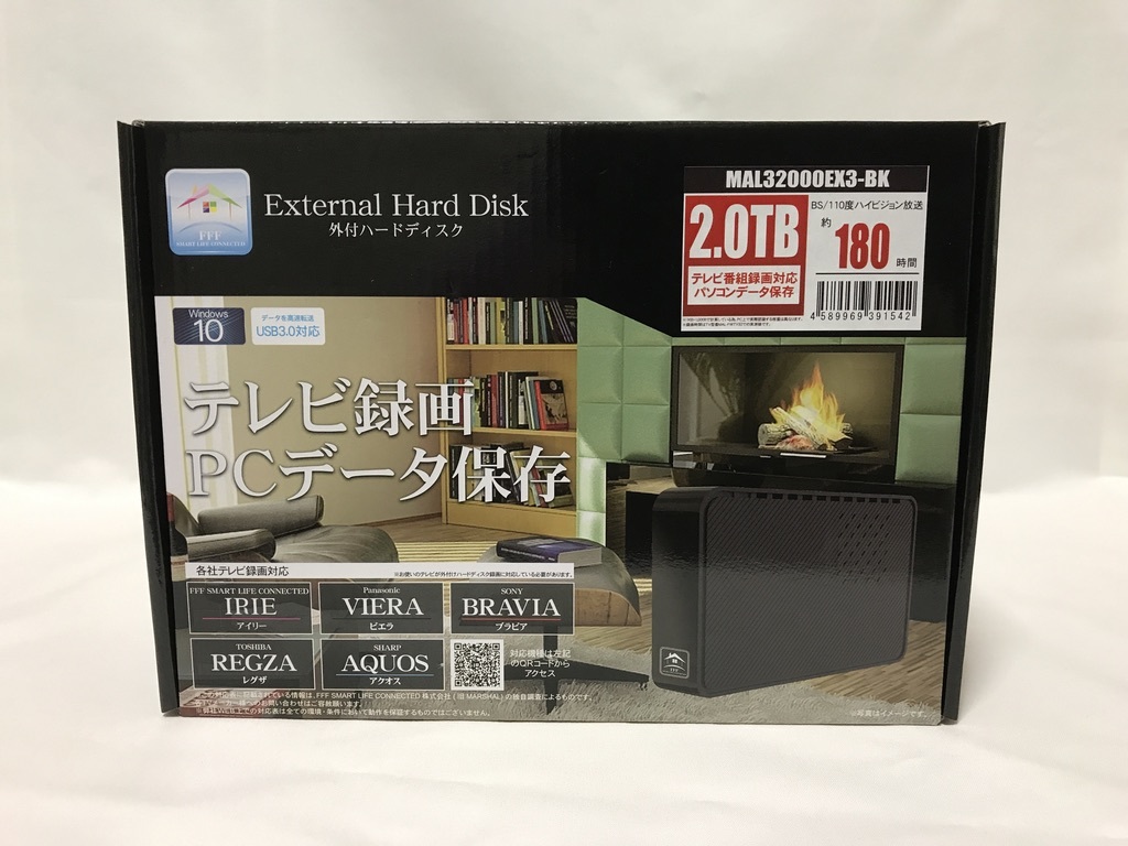 新品・未使用】外付けハードディスク 2tb MAL32000EX3-BK／FFF SMART