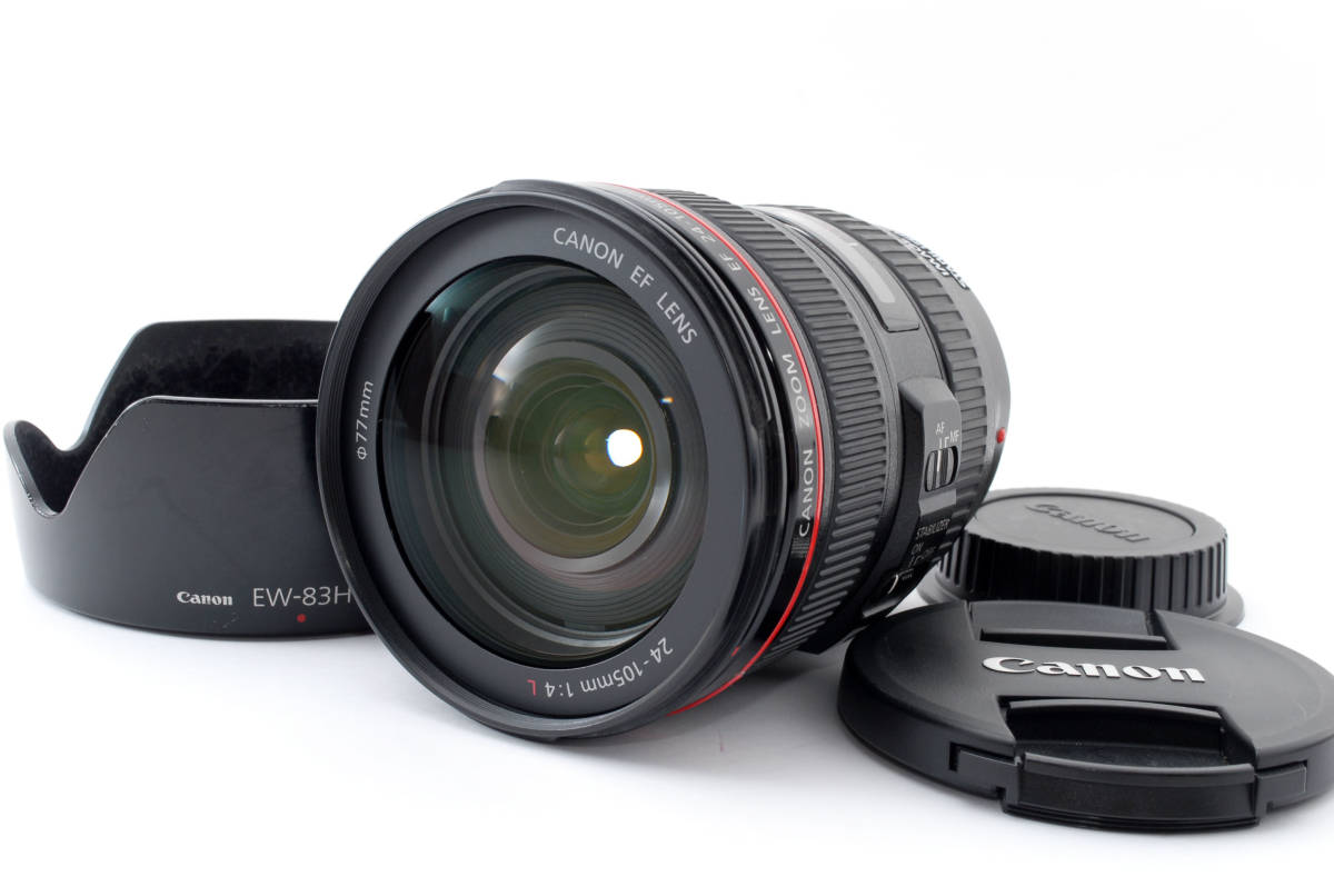 キャノン24-105㎜F4LISUSM箱つき、超美品！ Canon EF24-105mm F4L IS