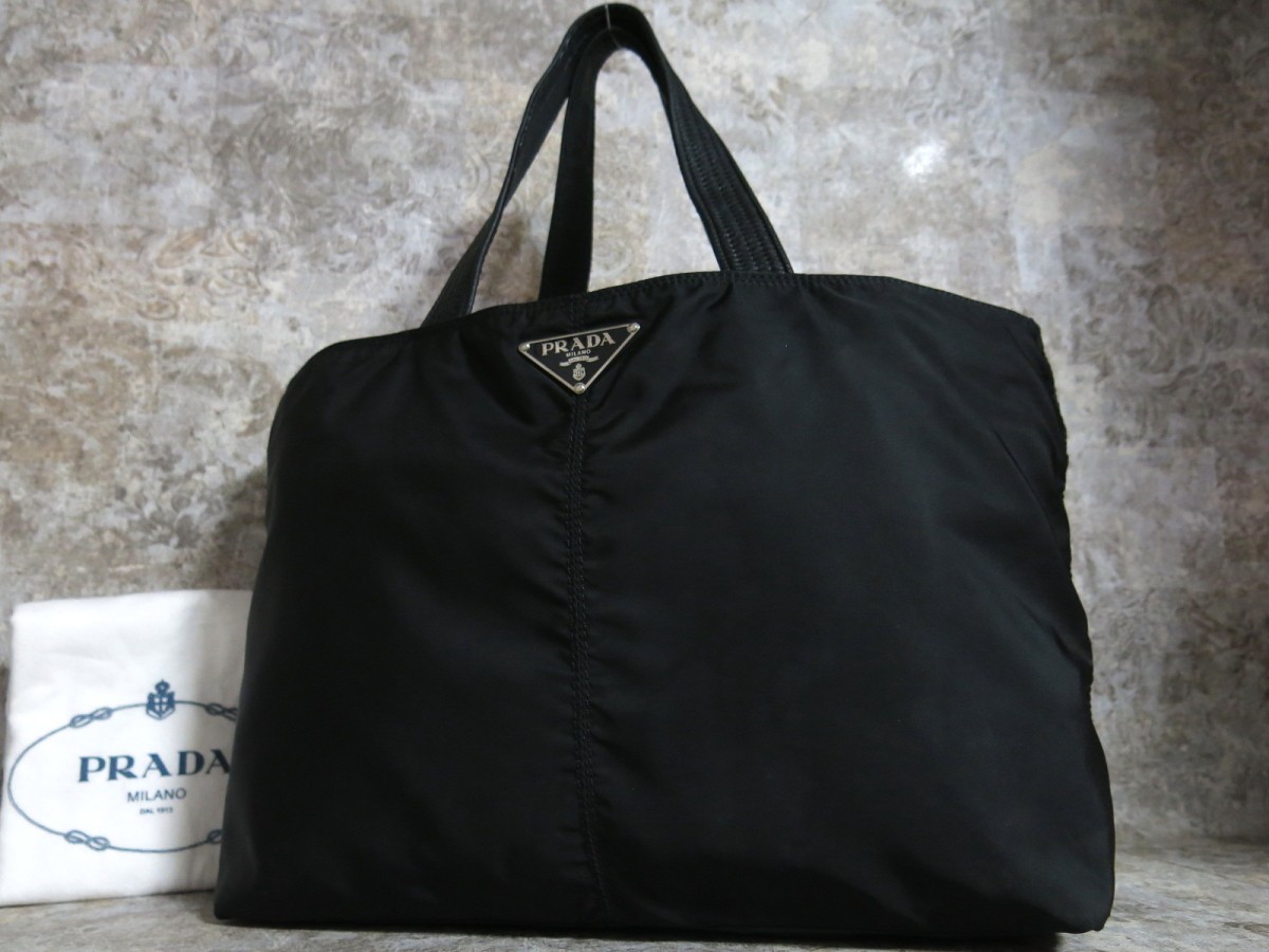 プラダ PRADA テスート ショルダーバッグ 美品 ナイロン 黒 prada