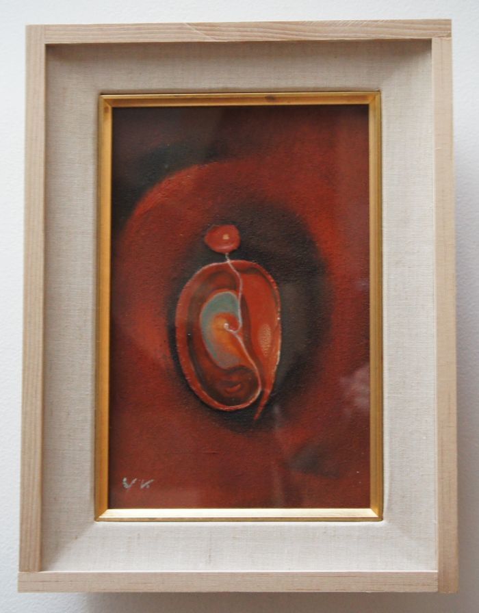 鴨下葉子 抽象画 希少品 ガッシュ作品 私のメルヘン 美術品