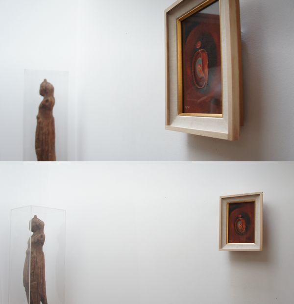 鴨下葉子 抽象画 希少品 ガッシュ作品 私のメルヘン 美術品