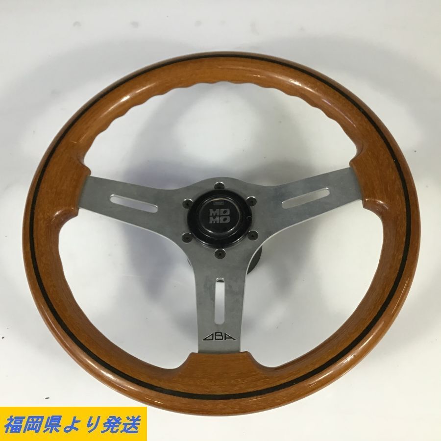 MOMO ウッドステアリング 35Φ ○ジャンク品【福岡】 JET