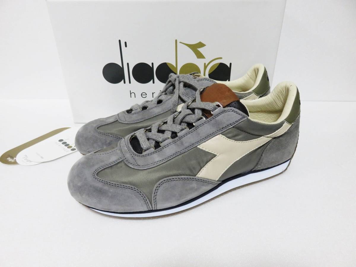 定価3.1万 イタリア製 新品 diadora HERITAGE EQUIPE ITA 26.5 グレー 