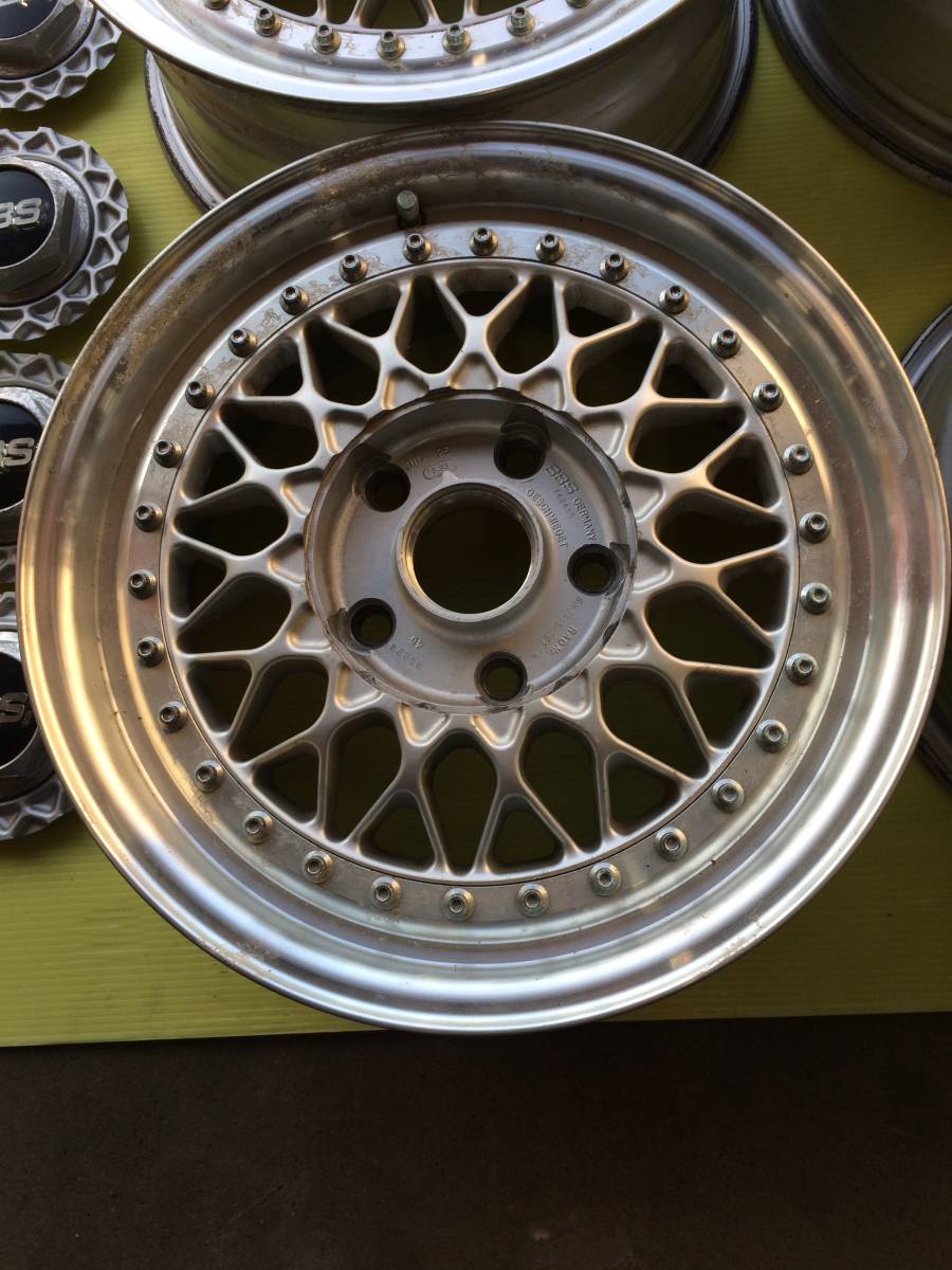 希少!BBS RS224 6.5J×15 ET45 pcd114.3 5穴 ハブ径60mm 4本 クラウン 