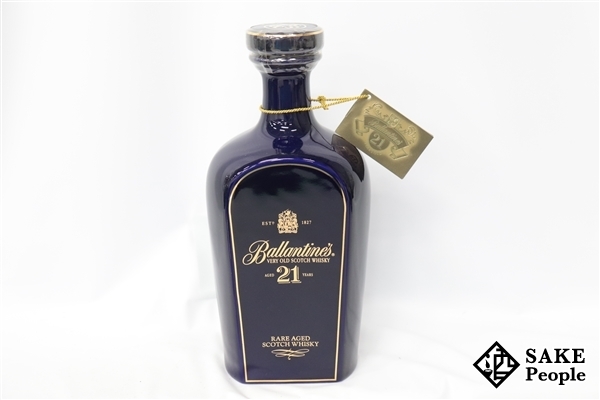 700ml 21年 バランタイン 青陶器ボトル ベリーオールド 43度 並行