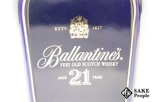 700ml 21年 バランタイン 青陶器ボトル ベリーオールド 43度 並行