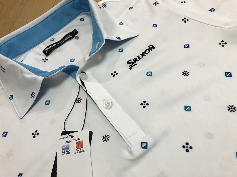 2026，お得 SRIXON スリクソン 飛び柄プリント 半袖ポロシャツ RGMNJA01 WH00 Ｌ(スリクソン)｜売買されたオークション情報、yahooの商品情報をアーカイブ公開 - オークファン シャツ
