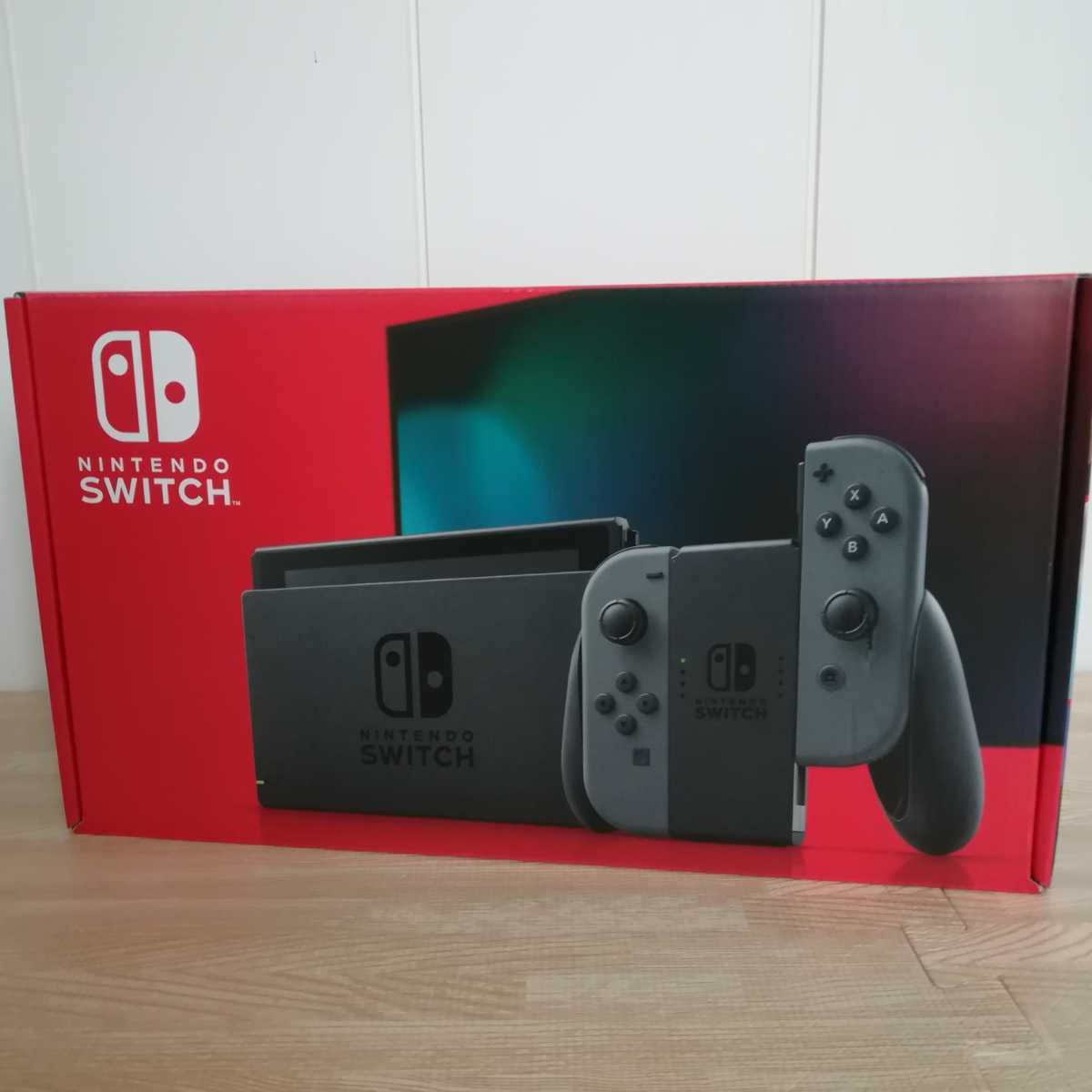 グレー Nintendo Switch 新モデル 任天堂 本体 テーブルモードは液晶に