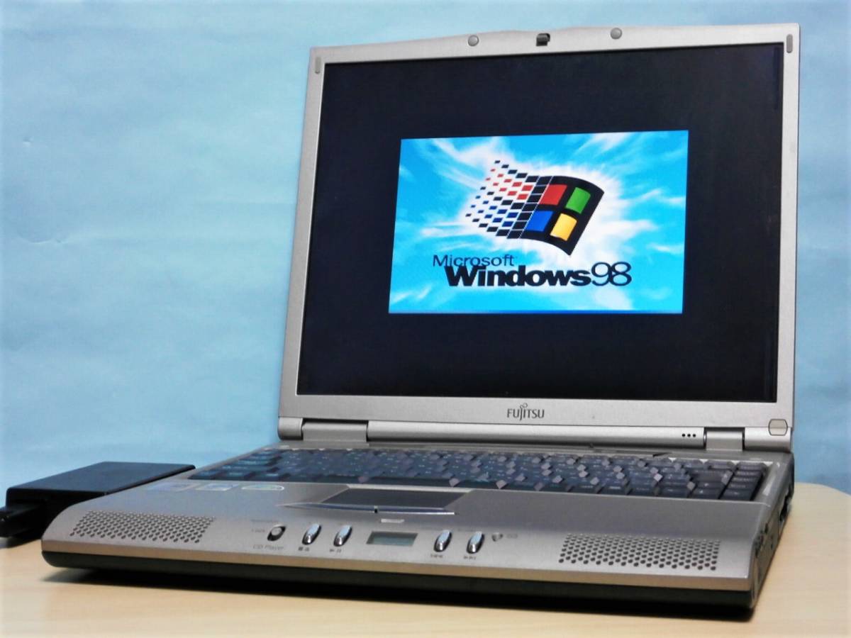 レア！　FMV-BIBLO Windows98 ノートパソコン Windows 98 SE / Windows 2000 搭載 ノートパソコン Fujitsu FMV
