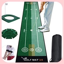 ★green 300*50cm Xbenゴルフ練習パターマット/室内ゴルフ/TPR防音紡績糸材料で滑り止め加工グリーンパターマッ