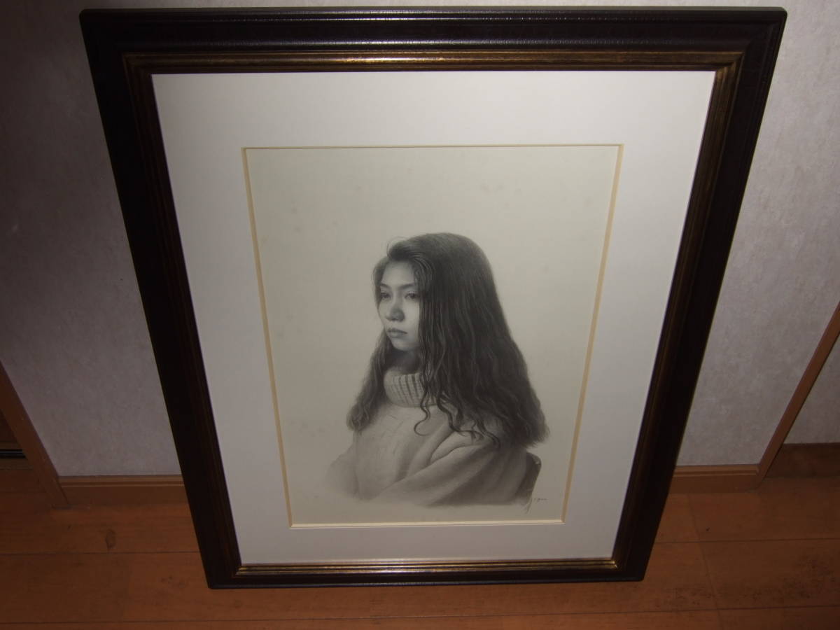 小川泰弘　黒コンテ　デッサン　12P　芸大秀才　ためなが　扱い