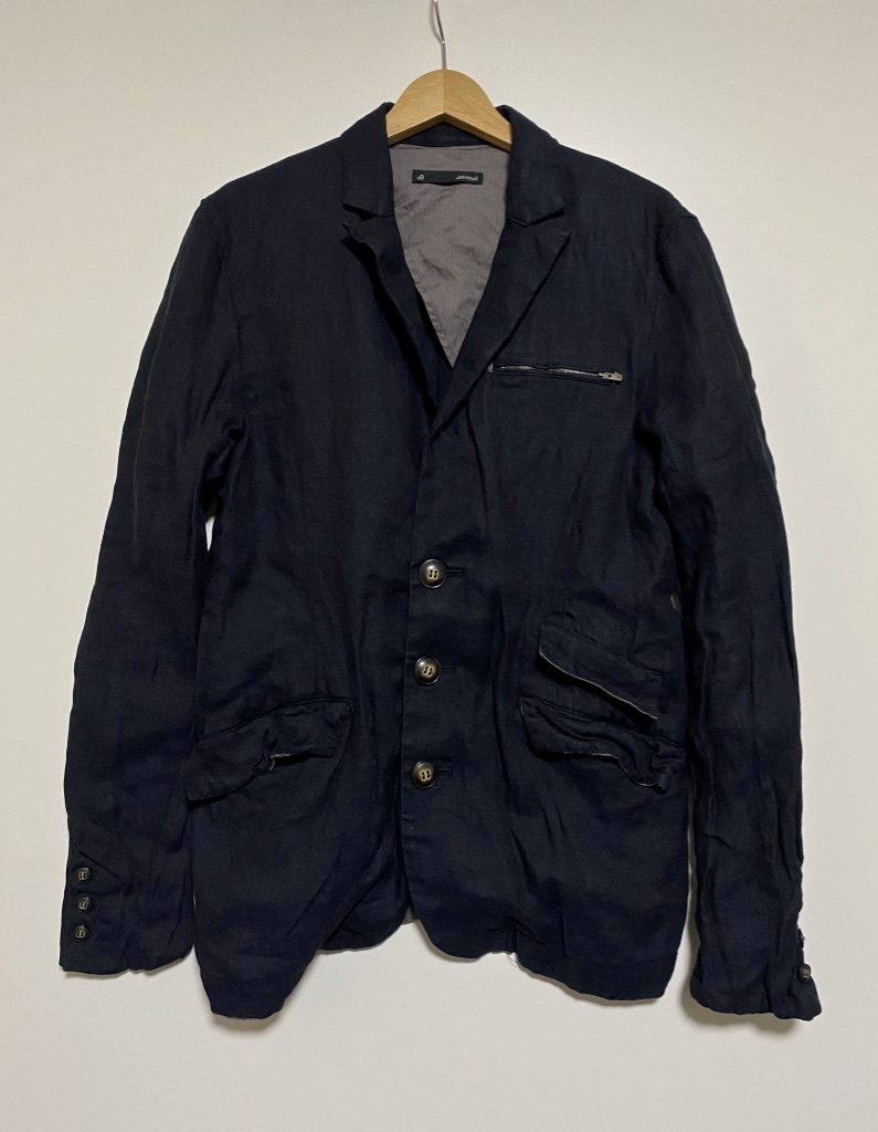 ▽JOHNBULL ジョンブル リネン ヘリンボーン 3B テーラードジャケット  