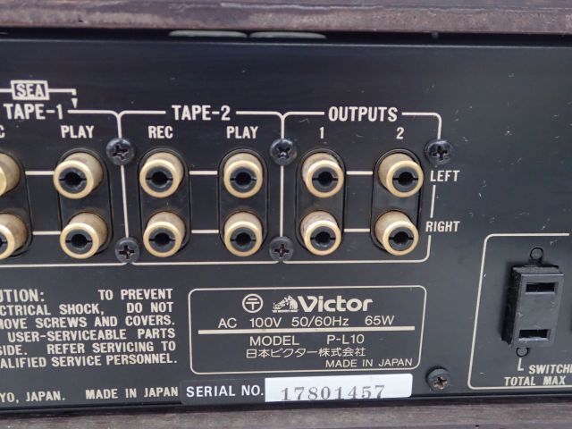 Victor P-3030 STEREO ビクター PREAMPLIFIER P-L10 ステレオ 日本
