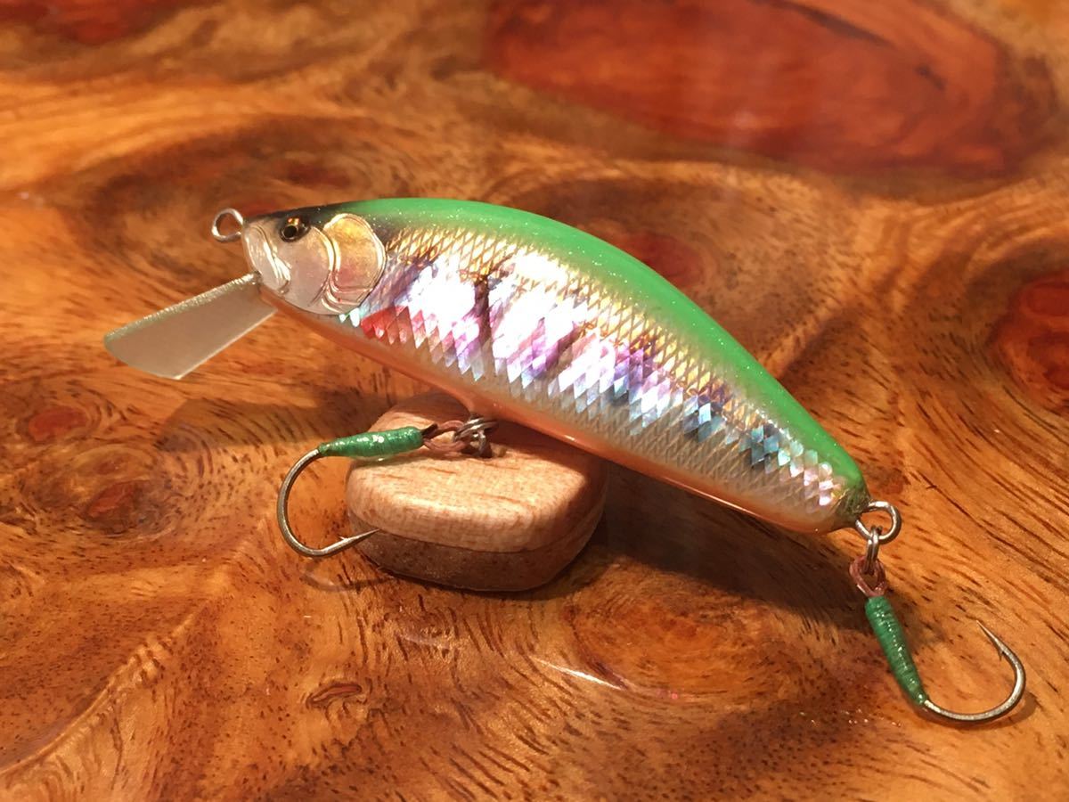 Lures T.C.G Handmade 52s アワビ - | ハンドメイドミノー of 80s No.19ハンドメイドミノー shell 公式通販 アワビ貼り Ｋ 51mm