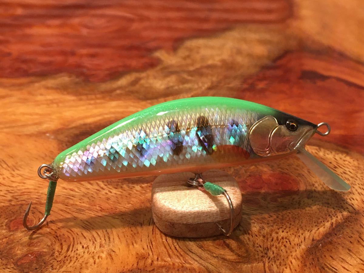 Lures T.C.G Handmade 52s アワビ - | ハンドメイドミノー of 80s No.19ハンドメイドミノー shell 公式通販 アワビ貼り Ｋ 51mm