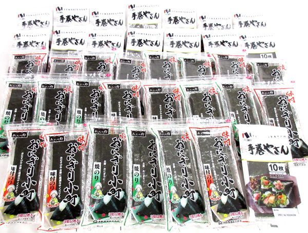 HOT，正規品 送料200円(税込220円)■os298■◎焼のり・味付のり・手巻きやさん 3種 37点【シンオク】