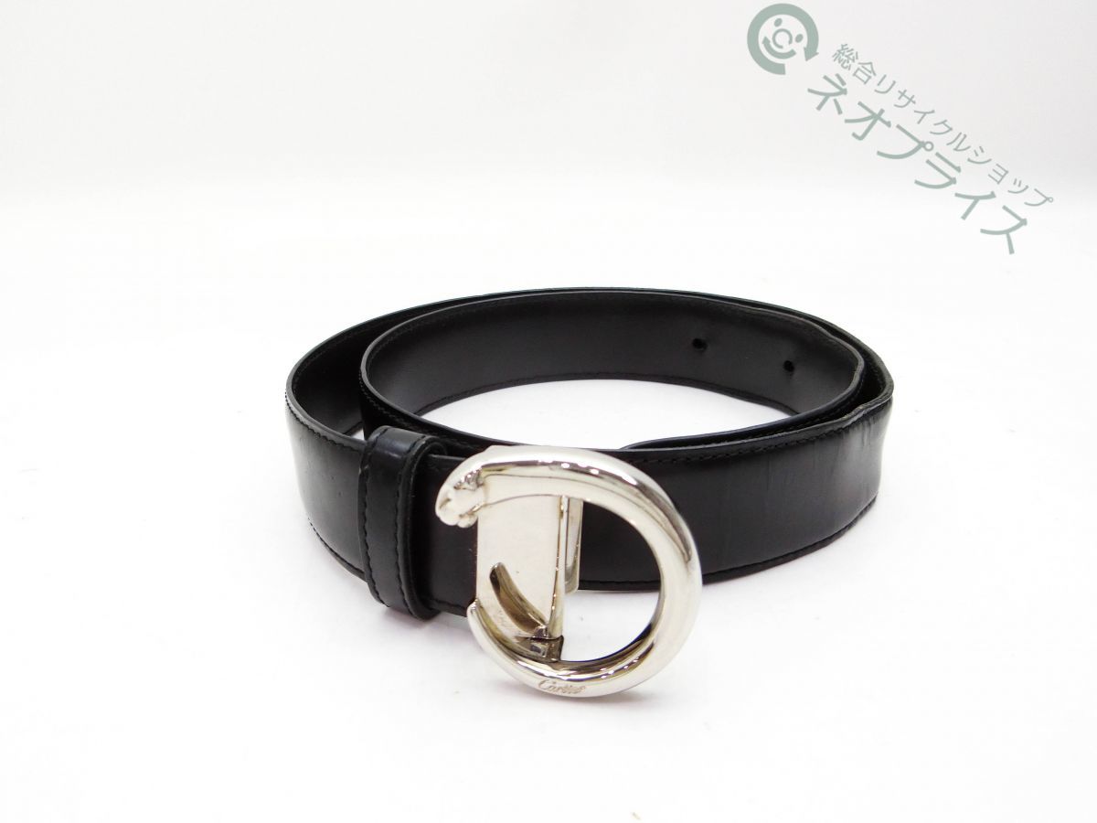 ◇A1574 Cartier カルティエ パンテール パンサー レザー バックル