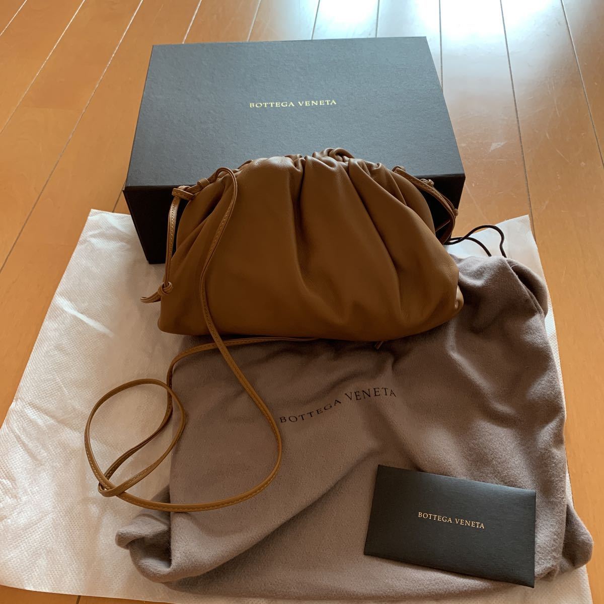 ミニ ザ ポーチ BOTTEGA ヴェネタ VENETA キャメル ボッテガ ボッテガ