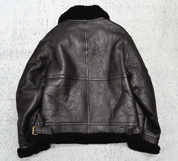 極上！定価12万円 美品 PALMUS 重厚羊革 B-3 ふわふわのダブルフェイス 