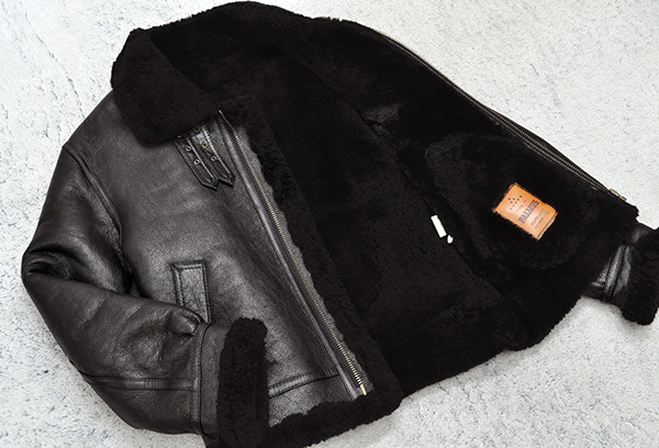 極上！定価12万円 美品 PALMUS 重厚羊革 B-3 ふわふわのダブルフェイス 