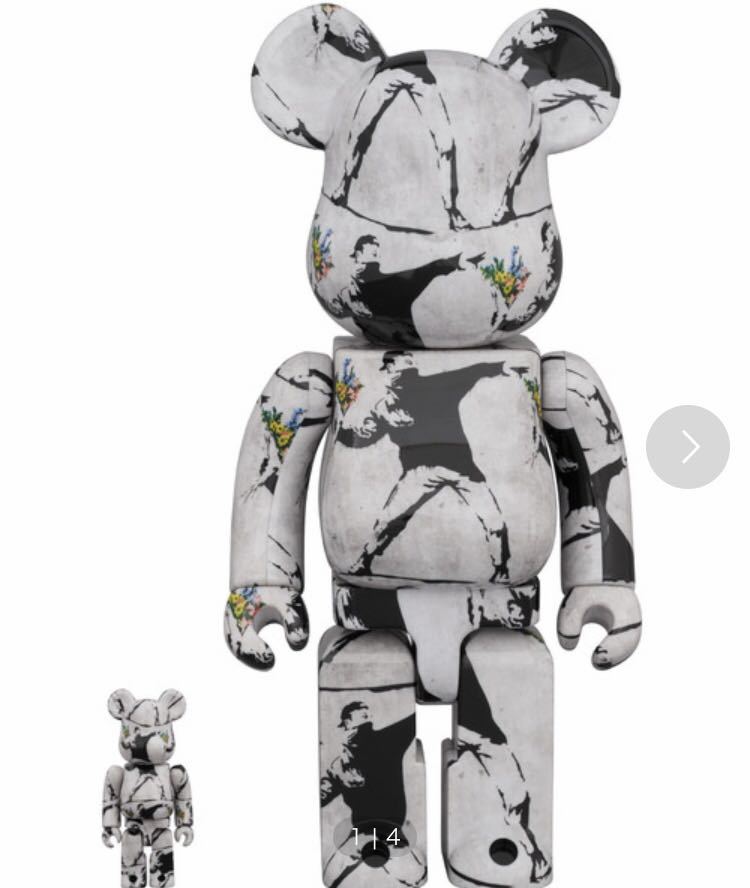新品未開封 BE@RBRICK BANKSY FLOWER BOMBER 100％ & 400％ ベアブリック バンクシー フラワーボンバー メディコムトイ限定 Banksy Be@rbrick - Limited TOYSEZ 24h購物