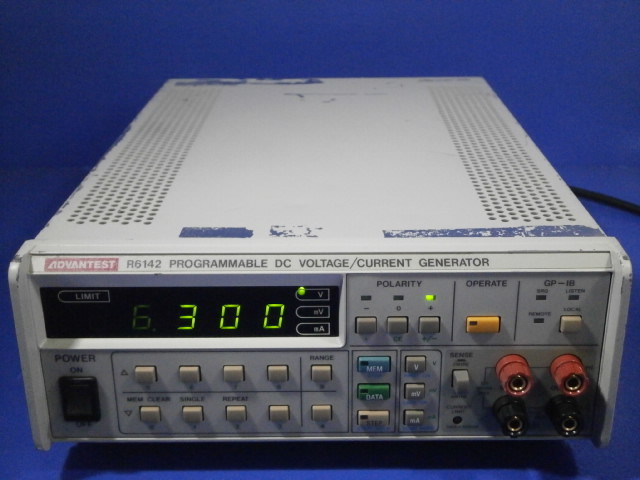 ADVANTEST R6142 PROGRAMMABLE DC VOLTAGE/CURRENT GENERATOR 出力確認