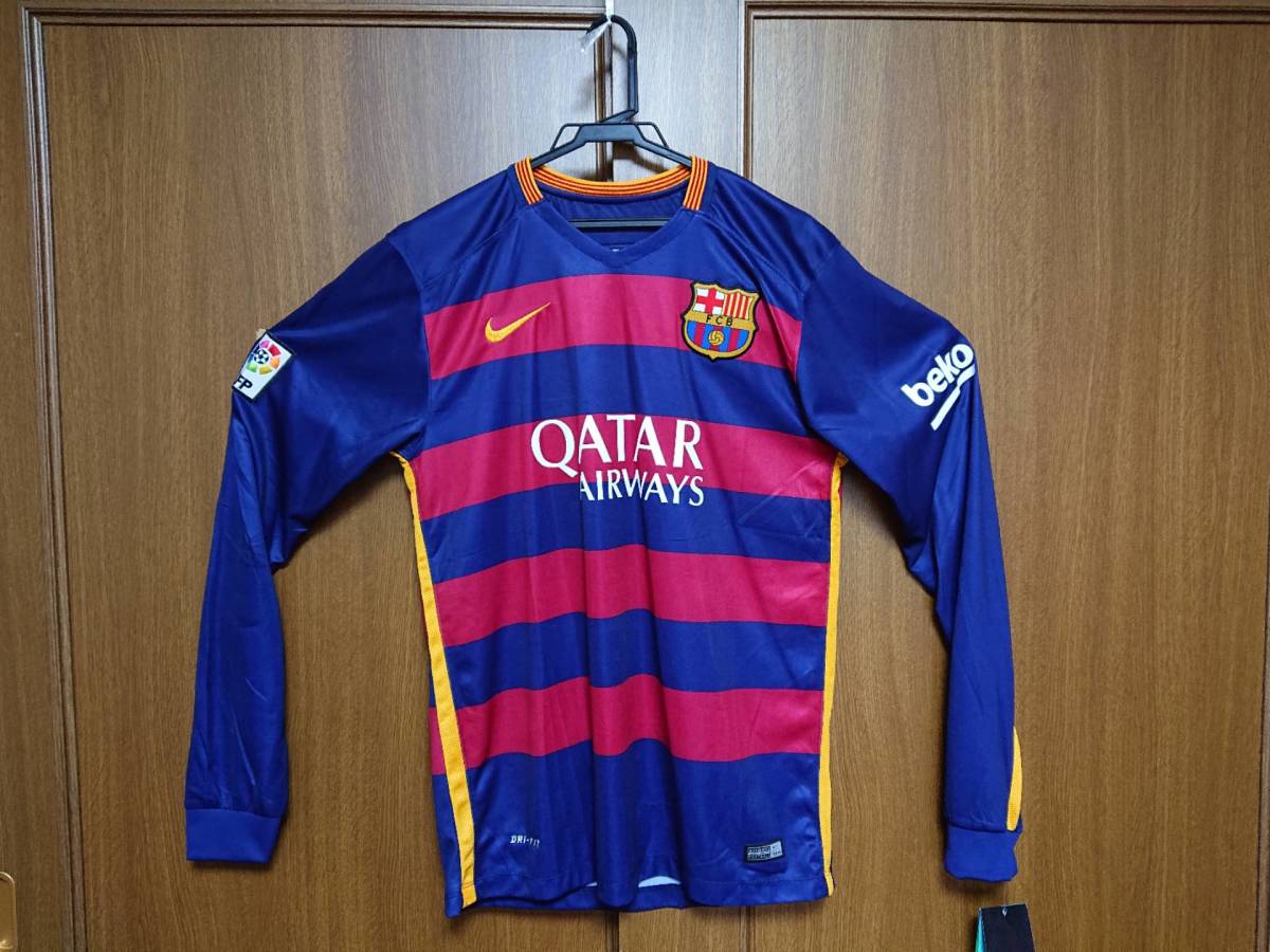 【100%新品，HOT】 超レア_2015-16FCバルセロナユニフォーム 長袖 ネイマール№１１ サイズL(リーガ・エスパニョーラ)｜売買されたオークション情報、yahooの商品情報をアーカイブ公開 - オークファン ユニフォーム