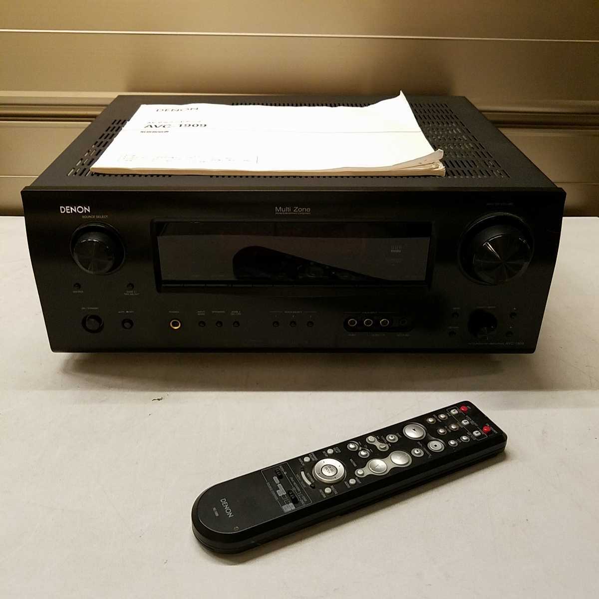 DENON デノン AVC-1909 AVアンプ ブラック リモコン付