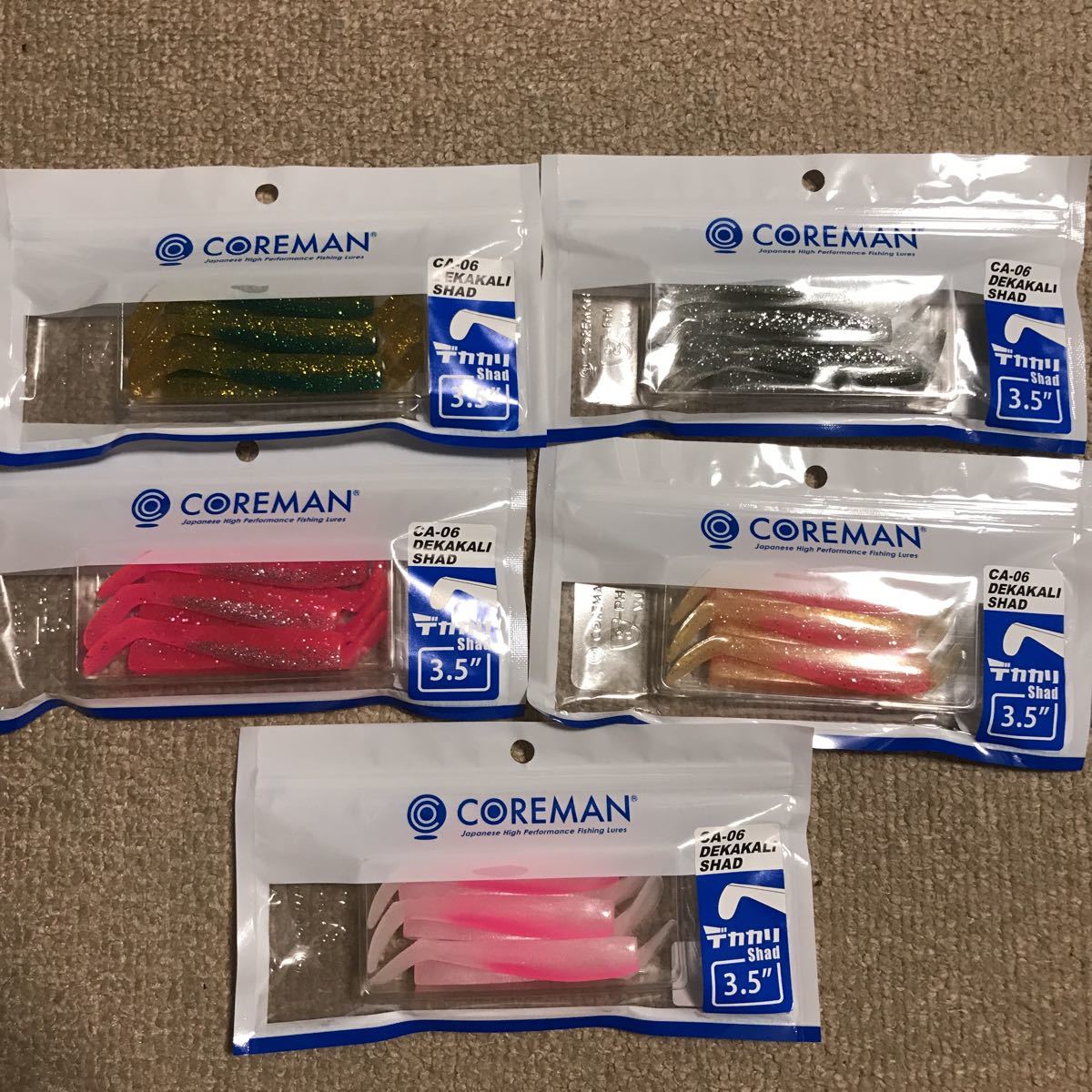 送料無料，SALE コアマン デカカリシャッド 5点 イワシゴールド シャローベイト ピンクバック ヒラメピンク(スイムベイト)｜売買されたオークション情報、yahooの商品情報をアーカイブ公開 - オークファン スイムベイト