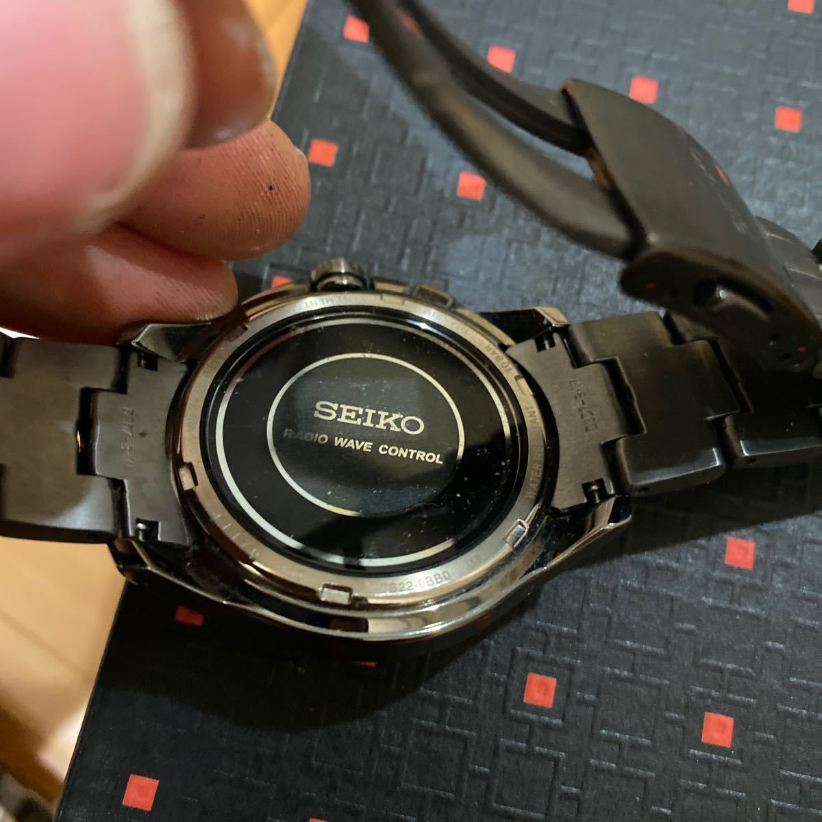 中古 セイコー SEIKO ソーラー電波時計 7B22-0BB0 動作未確認 SEIKO 