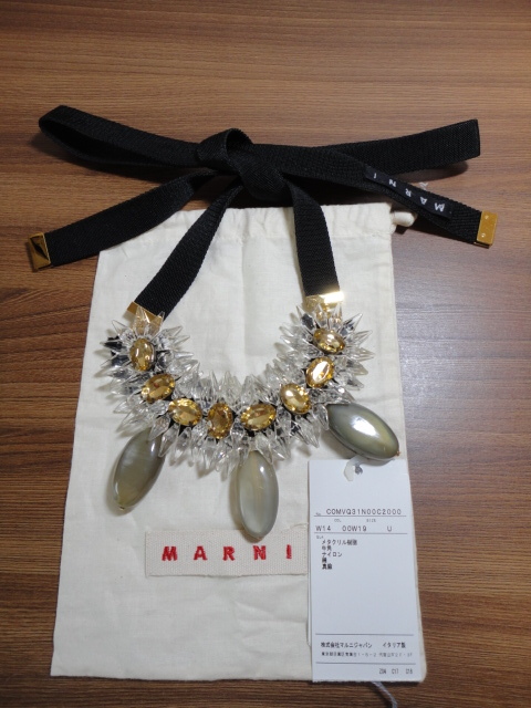 美品】MARNIマルニ☆大振りビジューネックレス☆チョーカー 国内直営店