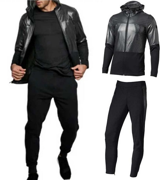 アンダーアーマー UA スワケット&スワケットパンツ Lサイズ 定価30800円 ブラック 黒 UNDER ARMOUR フーディー テーパード 上下セット