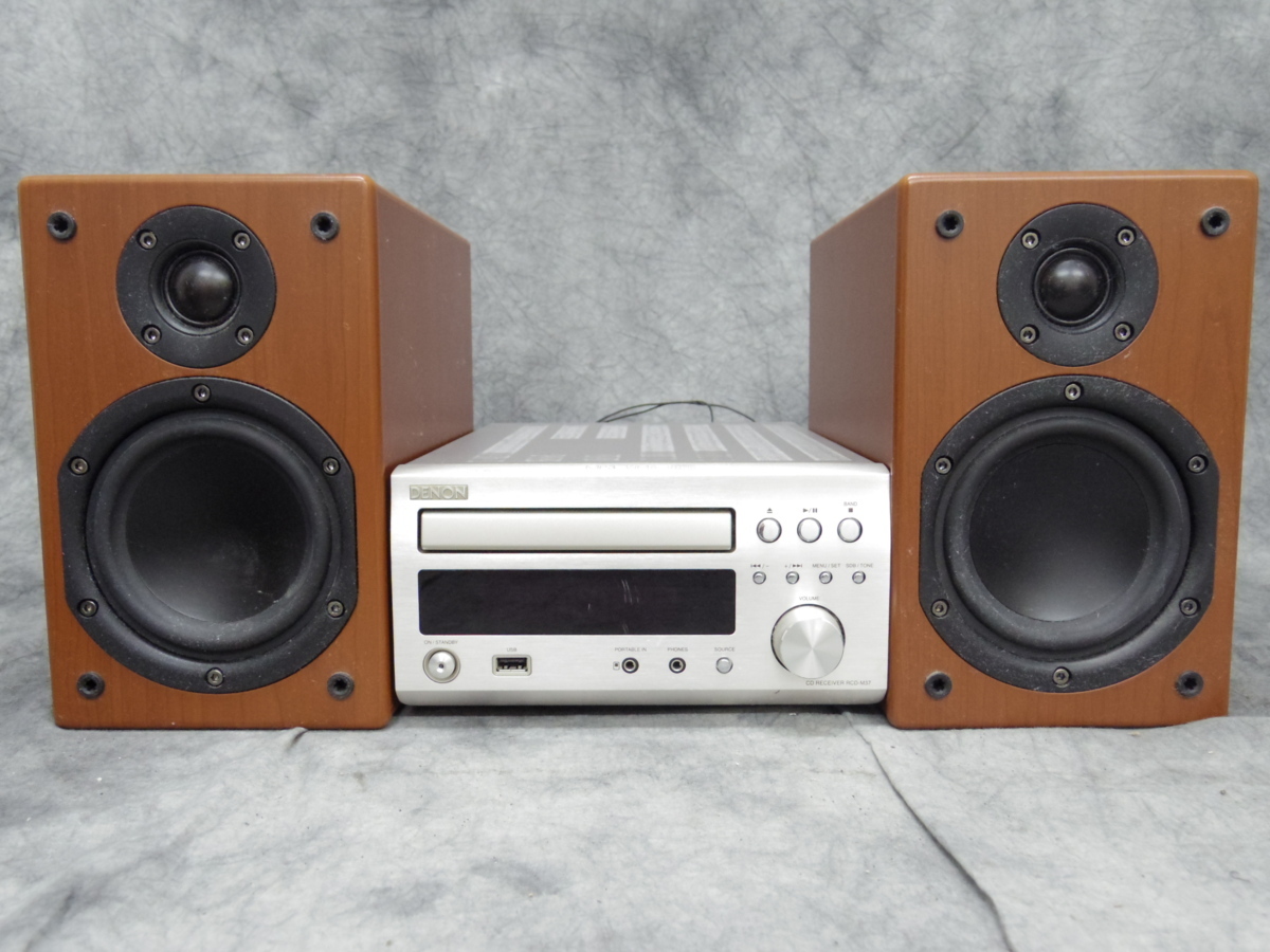 DENON ミニコンポ RCD-M38 ペアスピーカーSC-M37 CD・MD・カセットデッキ