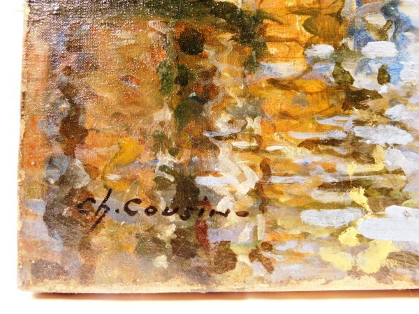 ☆○特別価格○水郷田名(神奈川)の風景画 絵画 町の風景 額なし☆水の