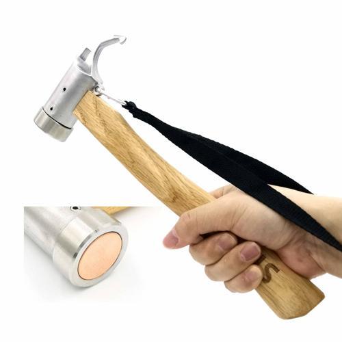 バリイチゴ屋 ペグ打ちハンマー ペグハンマー ステンレス鋼 ペグ キャンプ設営用具 ペグ抜き アウトドアアクセサリー キャンプグ_5