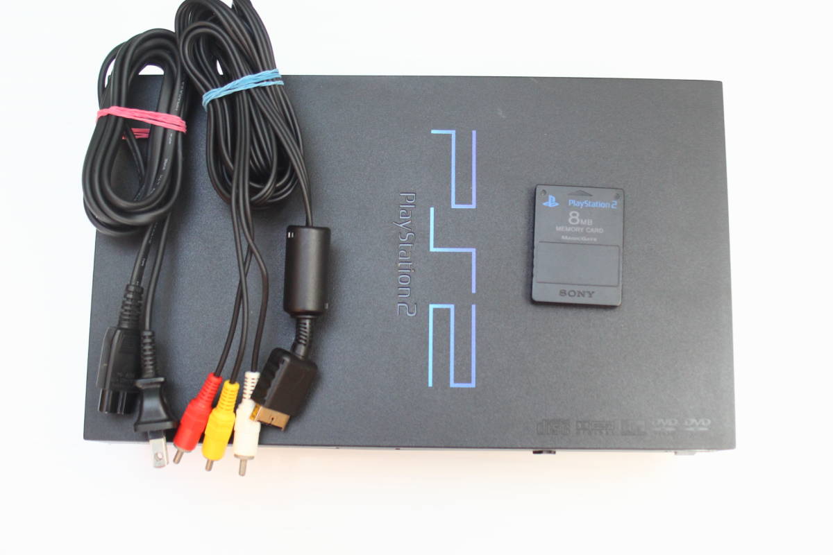 低価，人気SALE SONY ソニーPS2本体セットSCPH-50000 ブラック 電源コード/AVケーブル/メモリーカード付属(本体)｜売買されたオークション情報、yahooの商品情報をアーカイブ公開 - オークファン 本体、アクセサリー