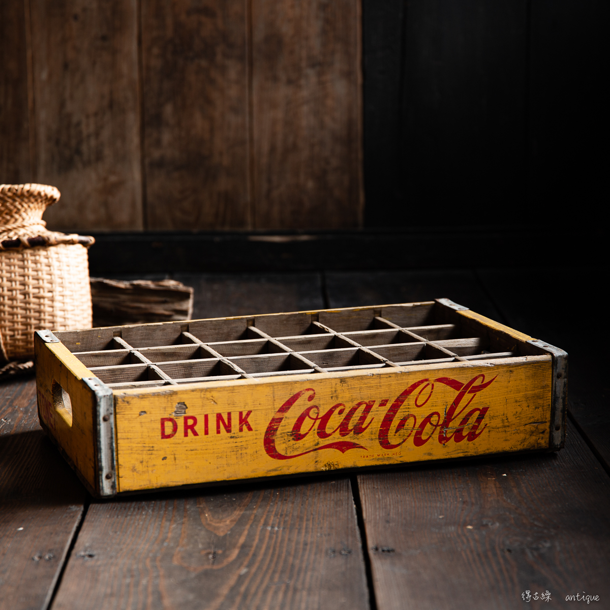 昭和レトロ コカコーラ 当時物 ヴィンテージ 木製 ボトルケース コカ