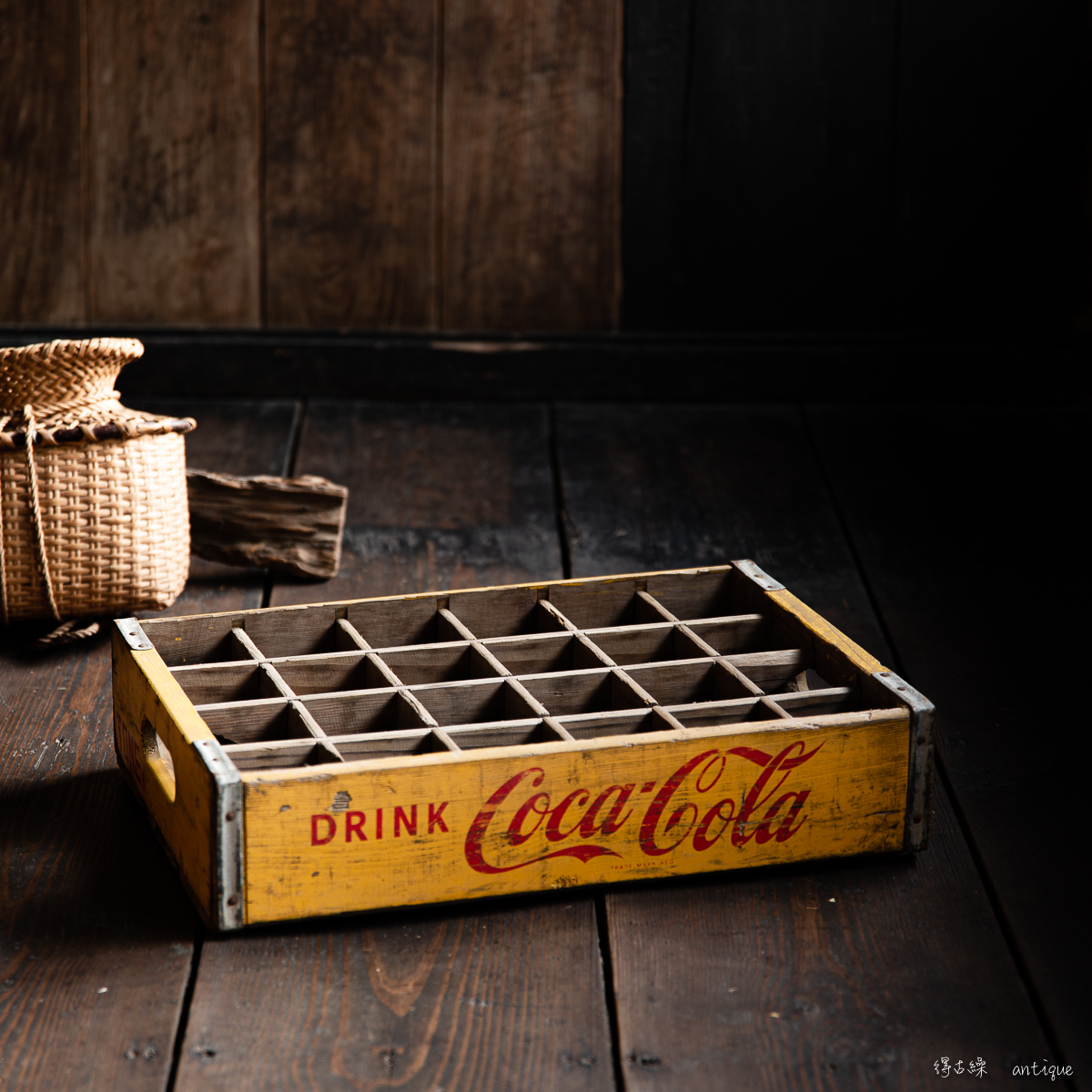 昭和レトロ コカコーラ 当時物 ヴィンテージ 木製 ボトルケース コカ