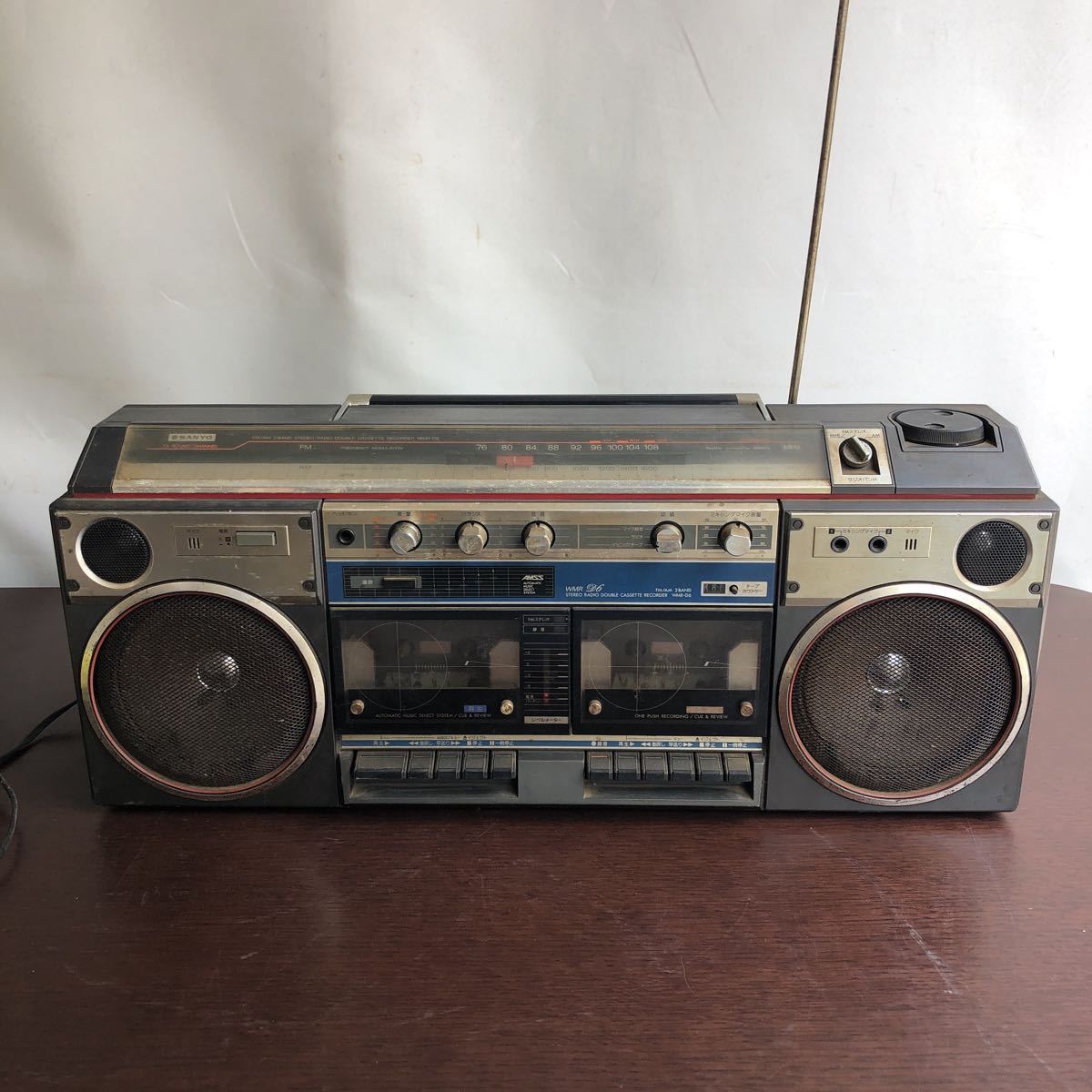 中古品SANYO サンヨー WMR D6 ダブルカセット ラジカセ 昭和