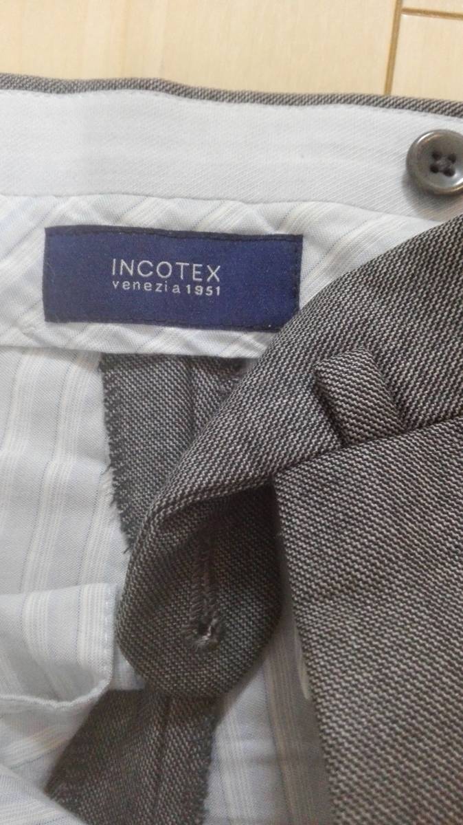 最終値下 イタリアINCOTEX インコテックス J35 スラックス グレー 46
